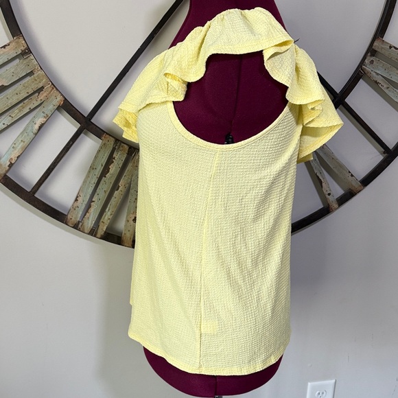 Ninexis Yellow Ruffle One-Shoulder Top - Picture 4 of 9